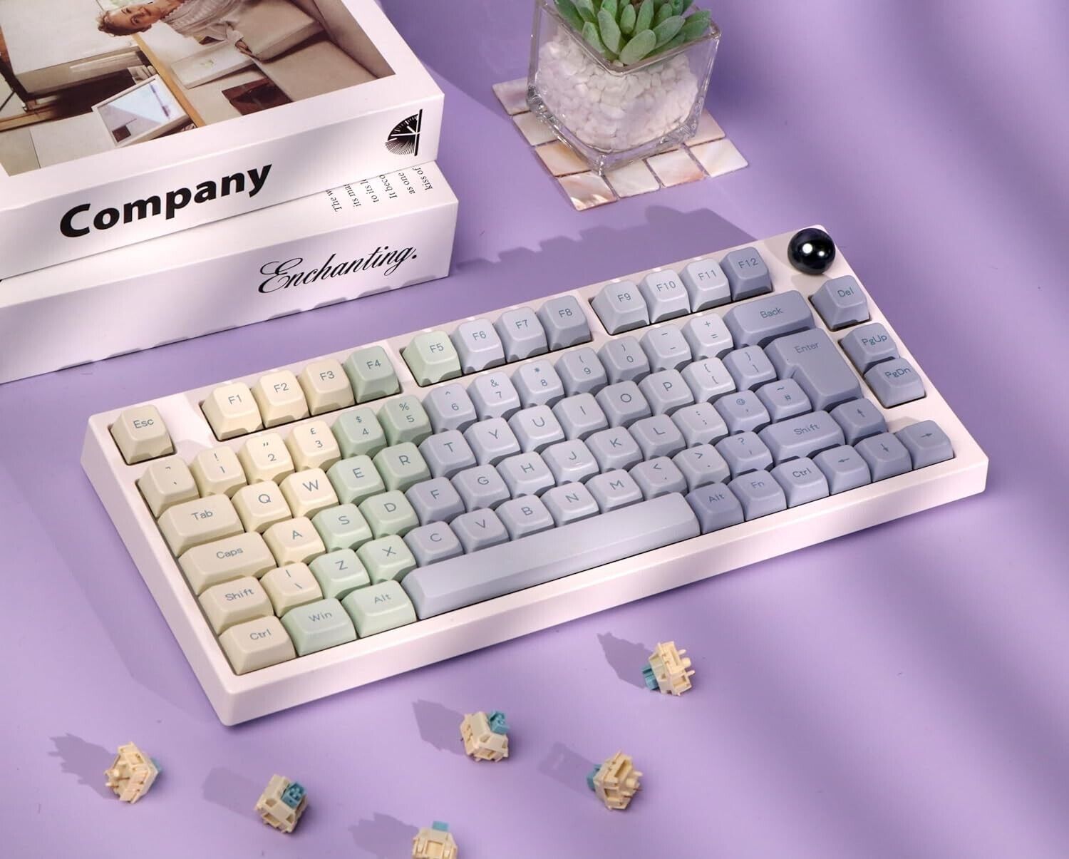 Monet UK Hot Swap RGB 2.4Ghz/Bluetooth 5.0/Wired Mechanical Keyboard