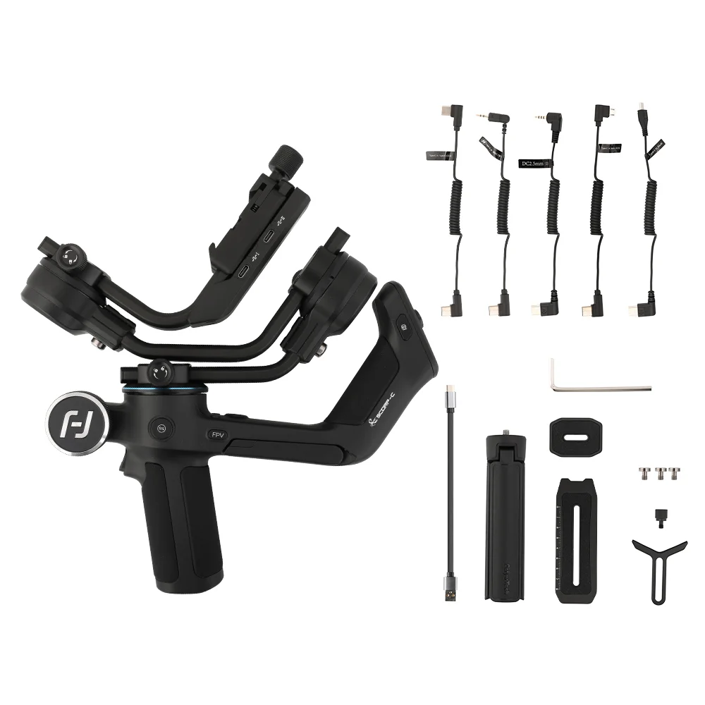 FeiyuTech Official Feiyu SCORP-C 3-Axis Handheld Gimbal Stabilizer Handle Grip for DSLR Camera Sony/Canon/Nikon with 2.5kg Load