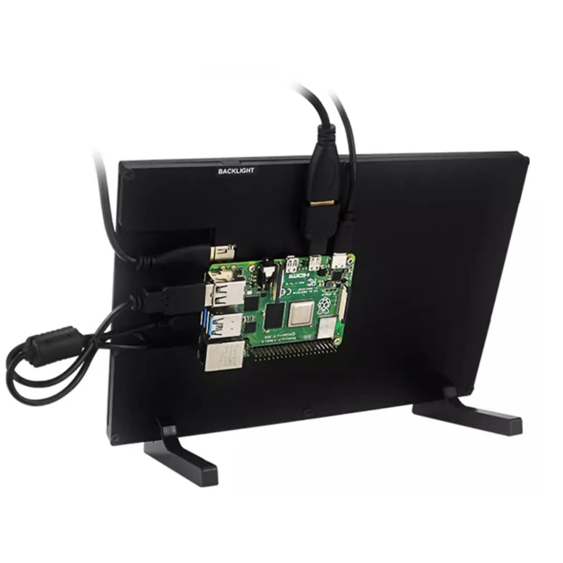 Monitor LCD para Raspberry Pi 5, 4B, PS4, TV Box, Switch, IPS Touch Screen, Compatível com HDMI, USB, 1280x800, 10,1 polegadas
