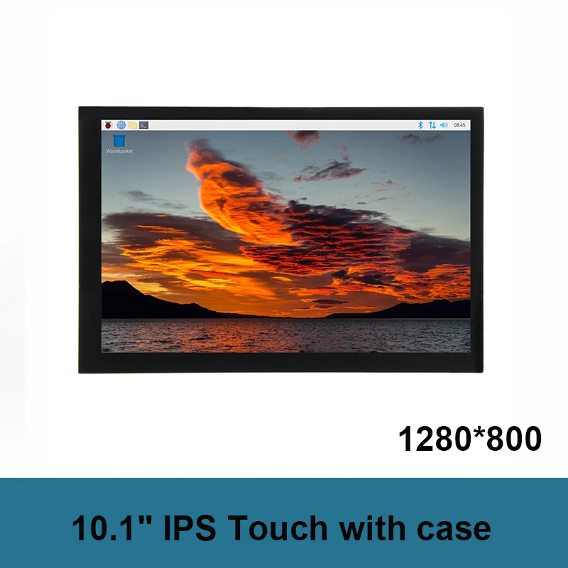 Monitor LCD para Raspberry Pi 5, 4B, PS4, TV Box, Switch, IPS Touch Screen, Compatível com HDMI, USB, 1280x800, 10,1 polegadas
