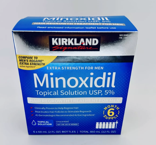 Kirkland Minoxidil 5% Extra Strength Men Hair Regrowth Solution 12 Month Supply