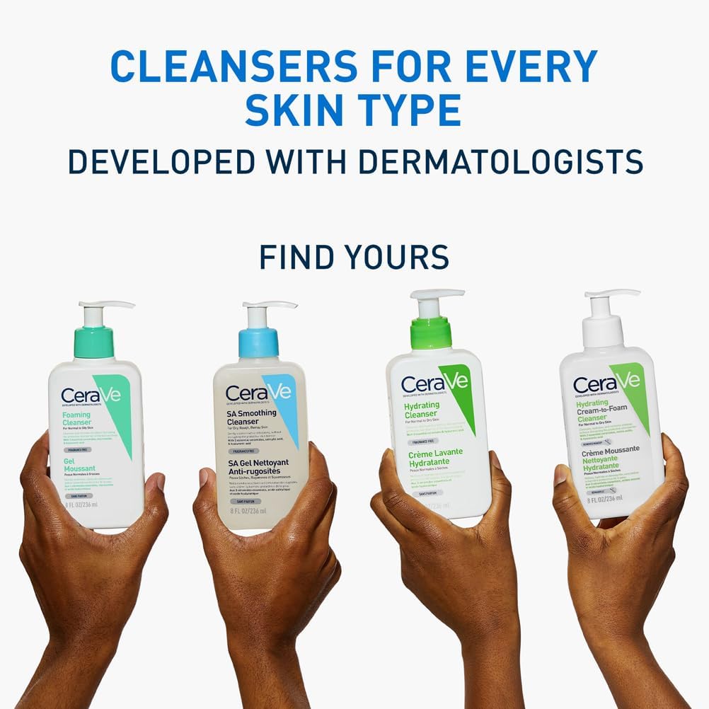 CeraVe SA Smoothing Cleanser with Salicylic Acid for Dry, Rough & Bumpy Skin 19OZ