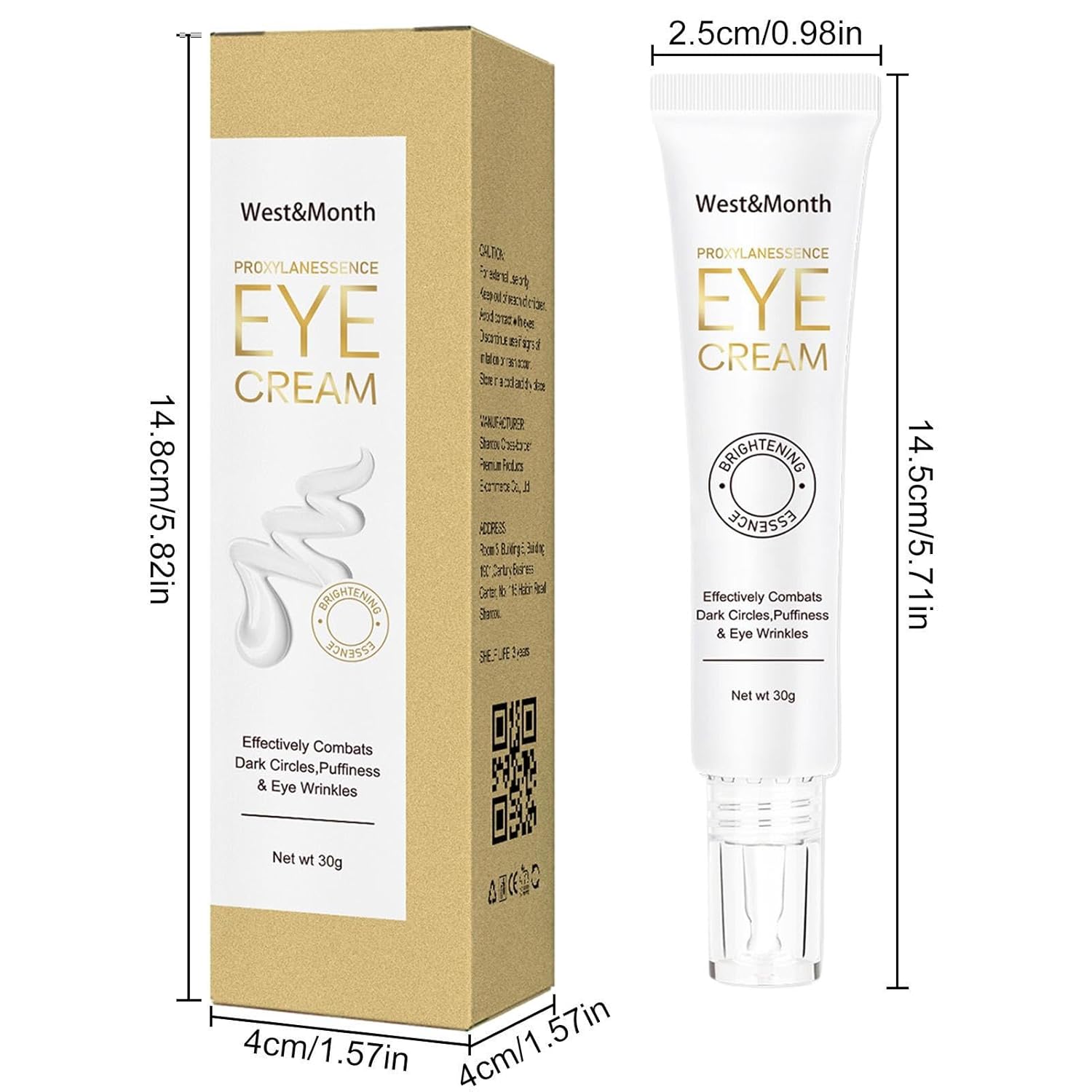 Firming Eye Cream, Instant Firming Eye Cream Against Bags | 1.05 oz Light Eye Essence Cream Firming for Removing Eye Bags, Dark Circles and Puffiness Odavom