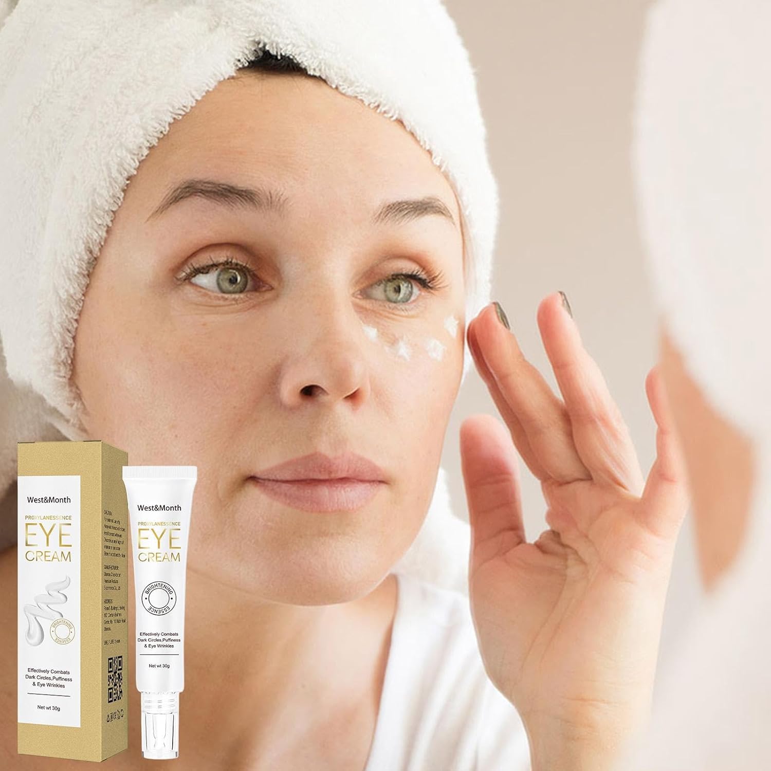 Firming Eye Cream, Instant Firming Eye Cream Against Bags | 1.05 oz Light Eye Essence Cream Firming for Removing Eye Bags, Dark Circles and Puffiness Odavom