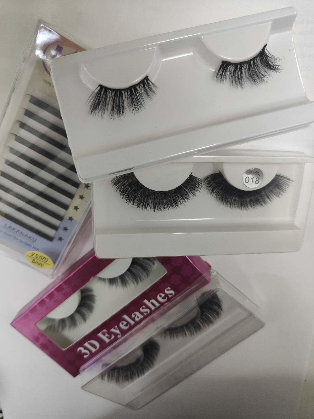 5PAIR Mink Lashes 3D Mink Eyelashes, Fluffy Natural Eyelashes False Lashes Makeup