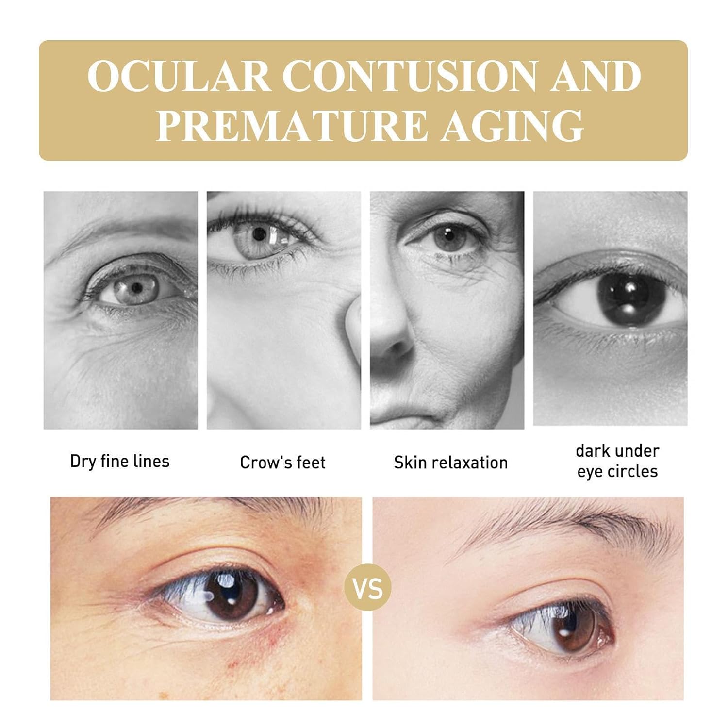 Firming Eye Cream, Instant Firming Eye Cream Against Bags | 1.05 oz Light Eye Essence Cream Firming for Removing Eye Bags, Dark Circles and Puffiness Odavom
