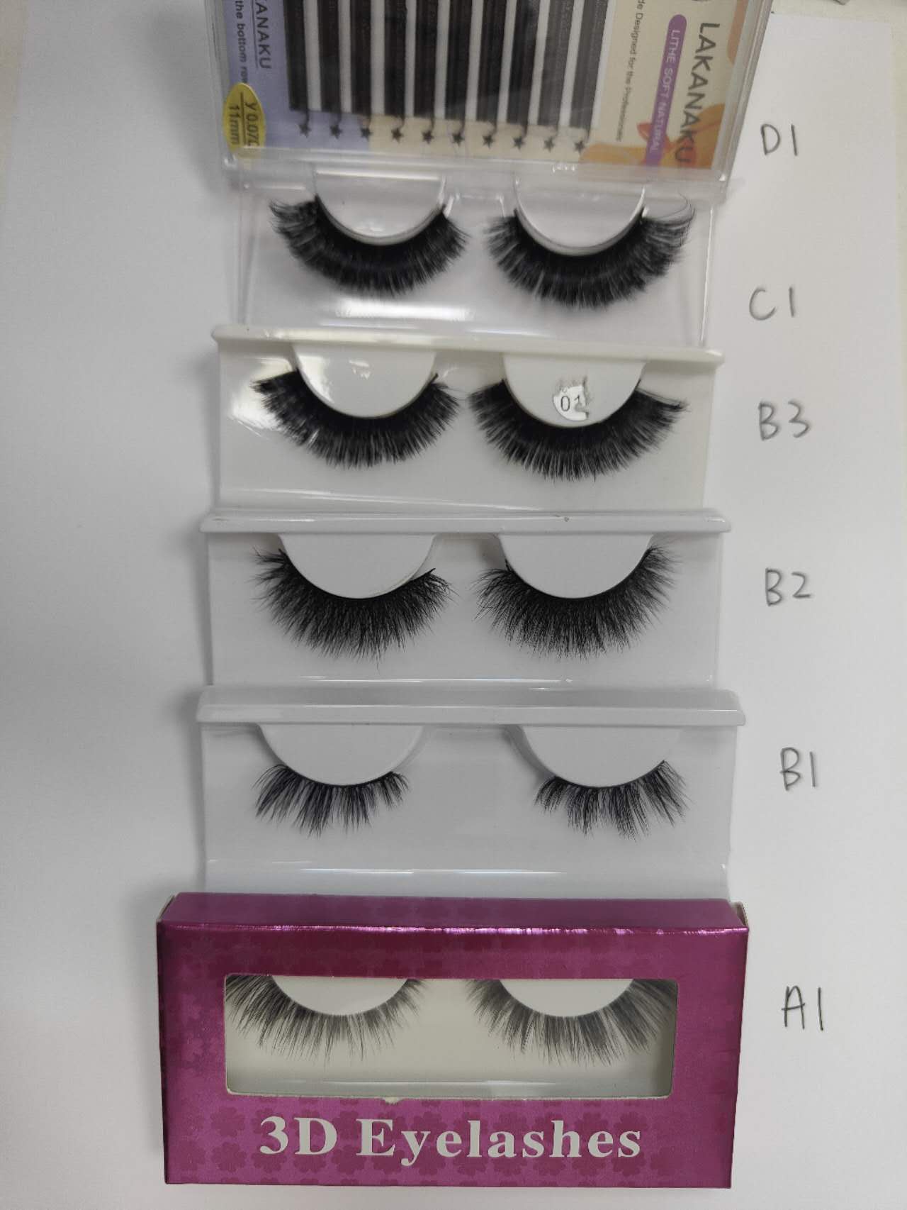 5PAIR Mink Lashes 3D Mink Eyelashes, Fluffy Natural Eyelashes False Lashes Makeup