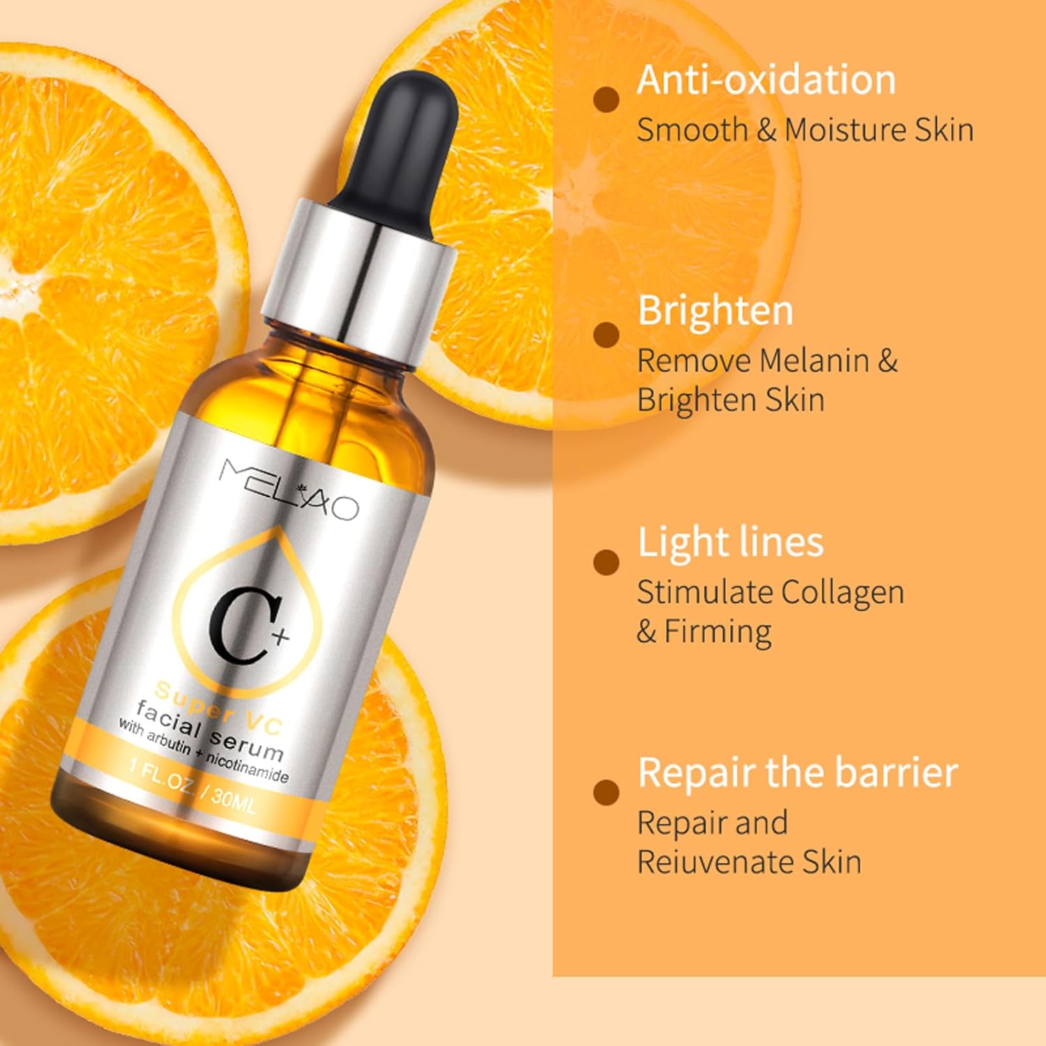 Vitamin C Arbutin Serum, Face Serum With Hyaluronic Acid,Arbutin,5% Vitamin C, Skin Care For Hydrate, Brightening, Dark Spot Remover For Face, Organic & Vegan Formula, Absorbs Easily