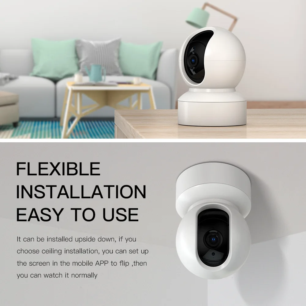 2MP 1080P Tuya APP Full Color Night Vision PTZ IP Dome Camera AI Humanoid Auto Tracking Intercom Baby Monitor
