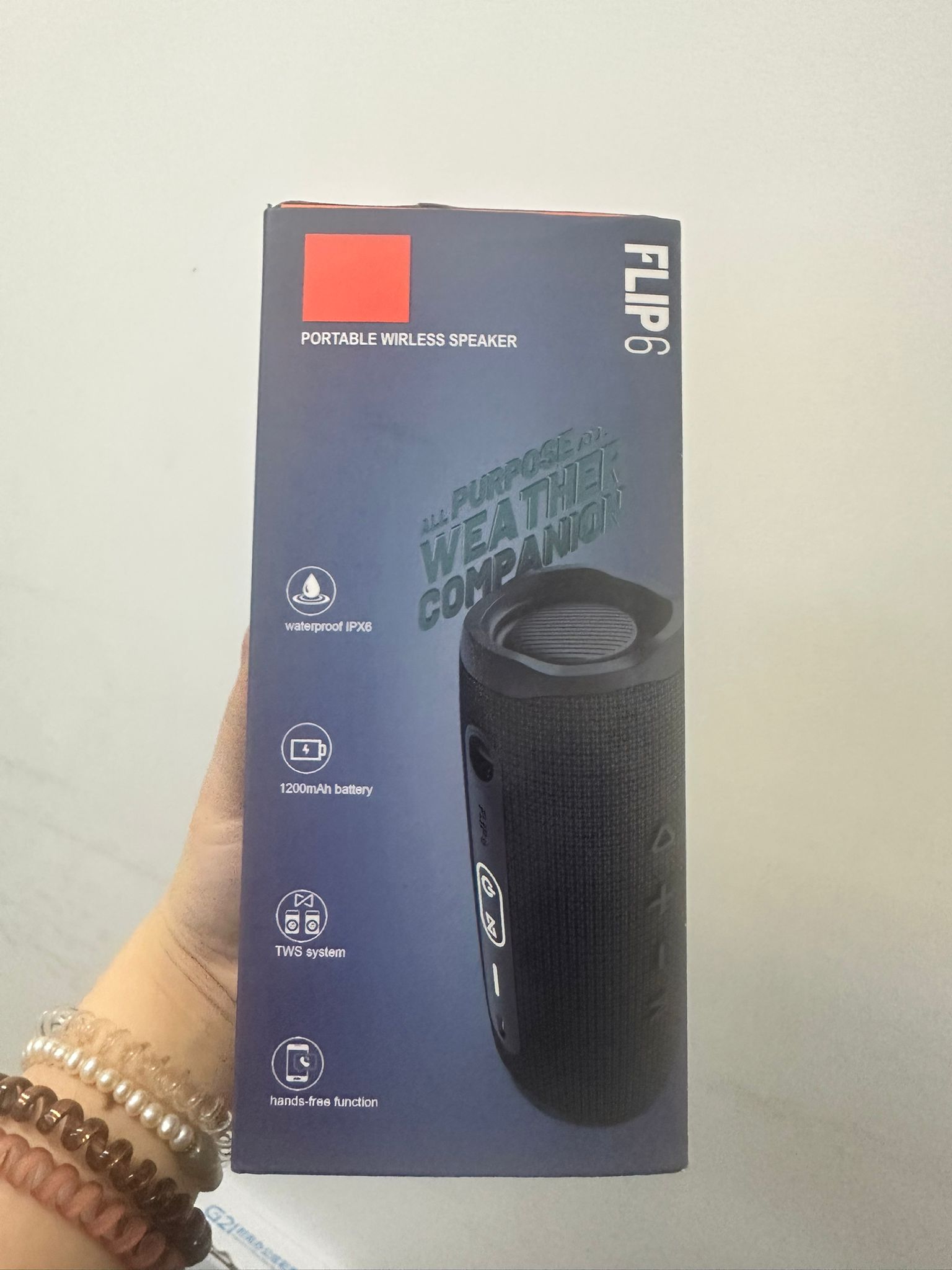 New Flip 6 Speaker Waterproof Wireless Speaker Outdoor BT Portable Speaker RGB Flip6 Battery Usb Multi Plastic Technology TYPE-C