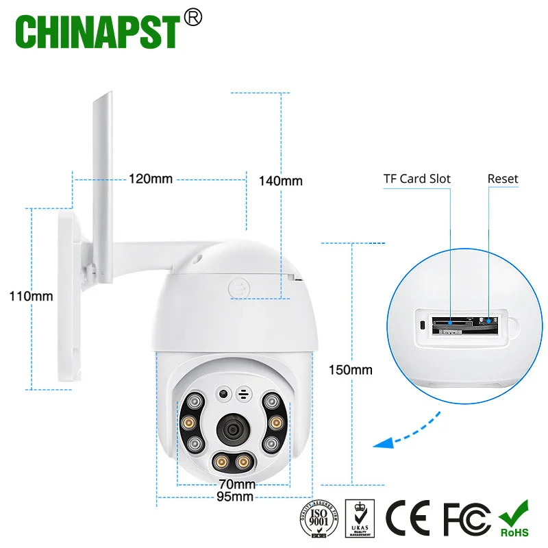 Best Tuya Smart PTZ Camera Night Vision ON-VIF Wireless CCTV WIFI Camera Outdoor for Home PST-ST-393