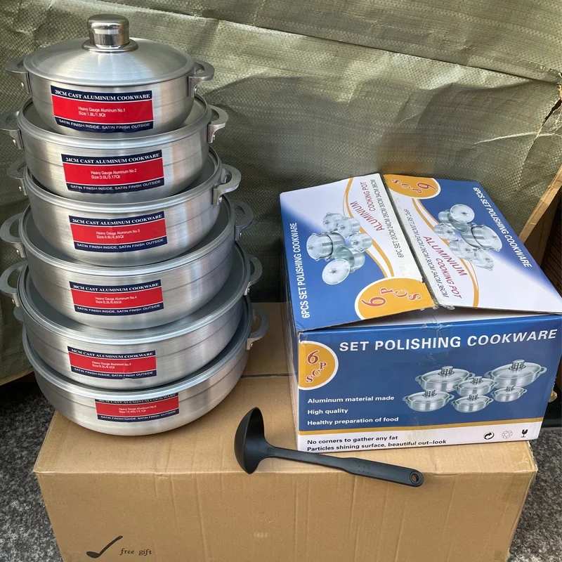 20-24-26-30-34-36cm Kitchen Utensils  Die Cast Casserole Large Capacity Cookware Sets With Lid  Soup  Pot Set Aluminum Pot
