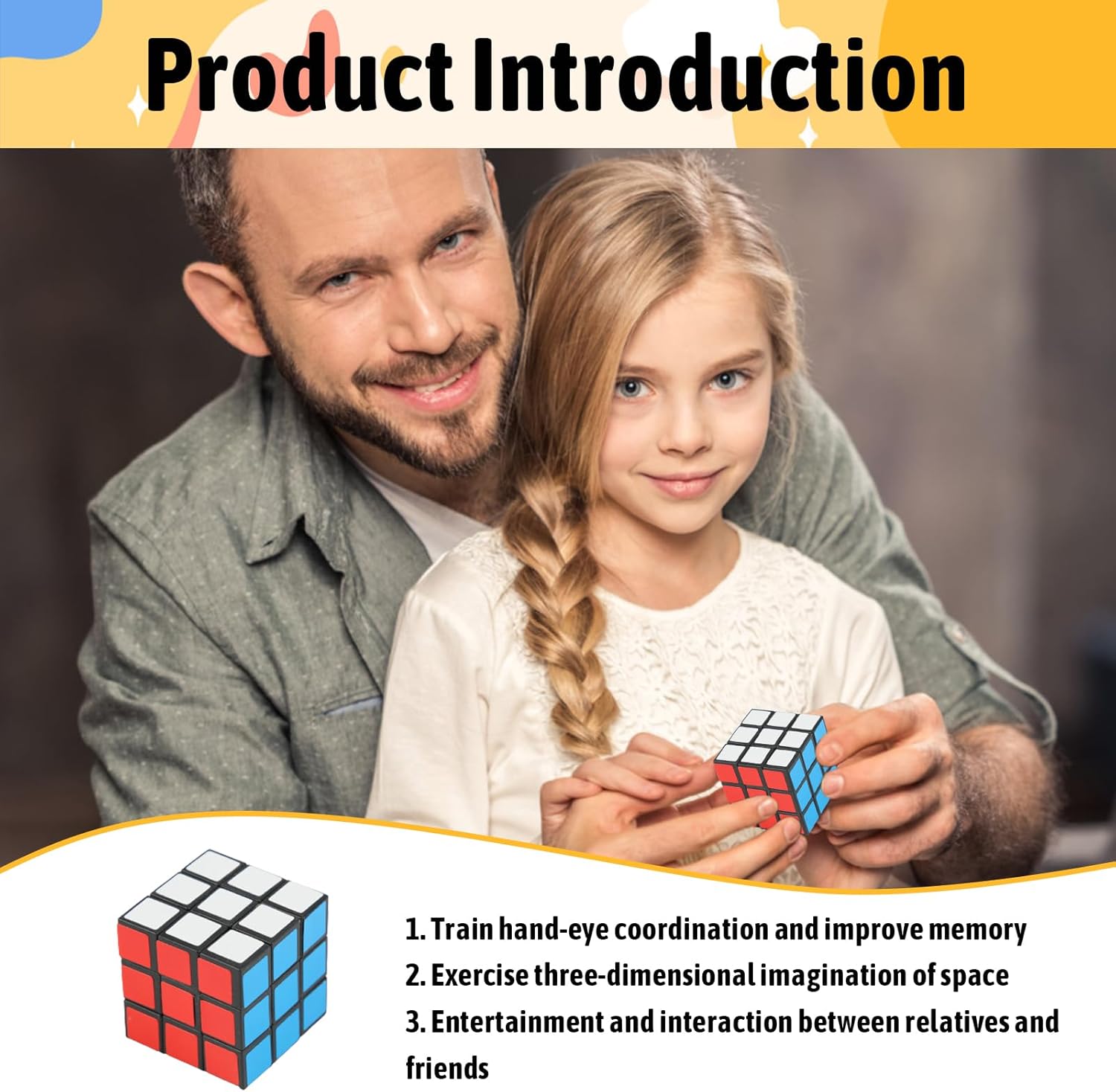 18PCS Party Puzzles Mini Magic Cubes Set Portable 3x3cm Rubix Cubes Party Bags Fillers for Kids Adults and Elderly Educational Gift Party Favors Brain Teaser Puzzle Game for Boys Girls