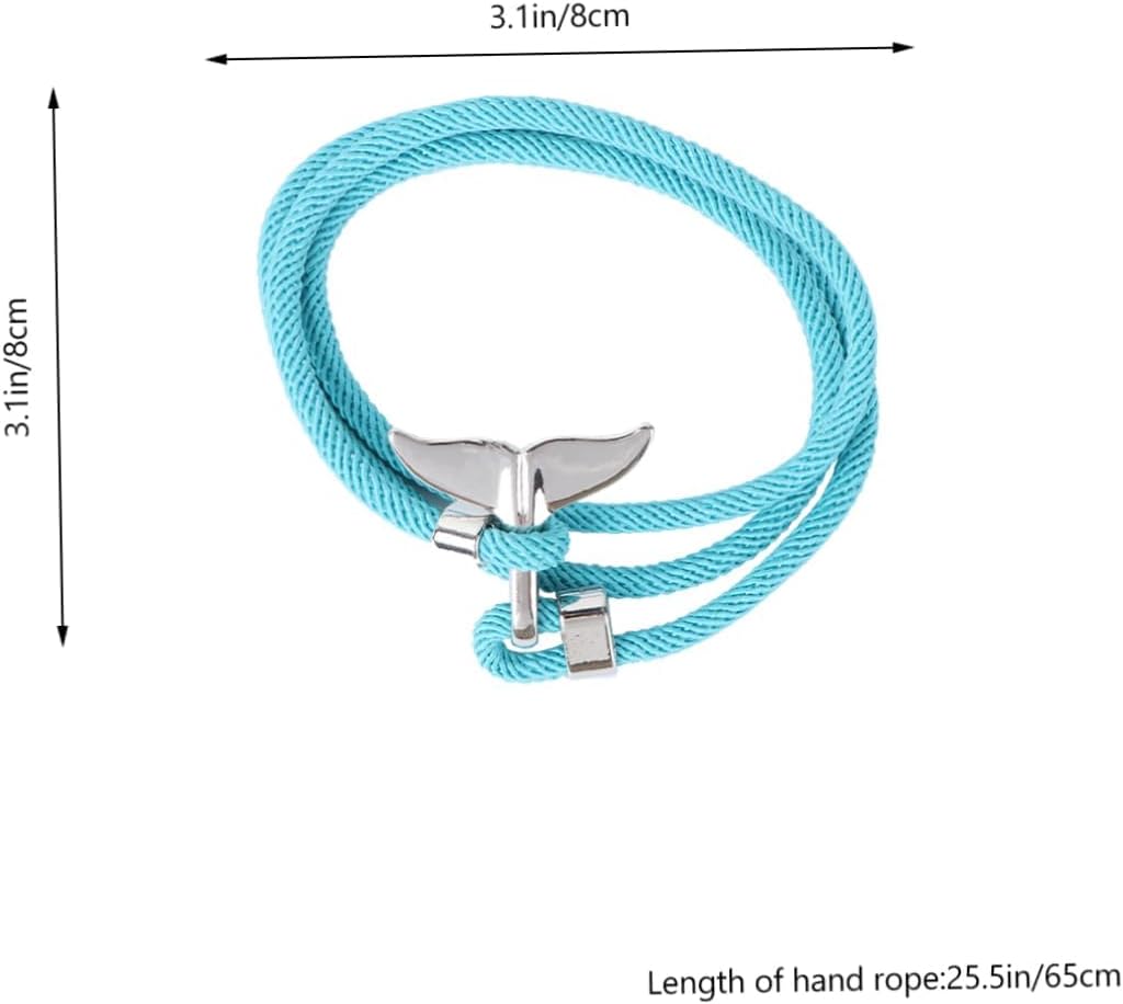 VALICLUD 3 Pcs Whale Tail Bracelet Couple Wrist Wraps Daily Wearing Accessory Line Bracelet Rope Cuff Bracelet Hand Ornament Bracelets Stylish Bracelet Silica Gel Jewelry Lovers Do Not Fade