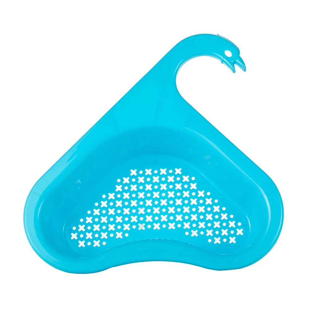 Kitchen Sink Drain Strainer Basket Leftover Garbage Filter  Swan Shape Hanging Vegetable Washing Drainer Triangular Storage Rack