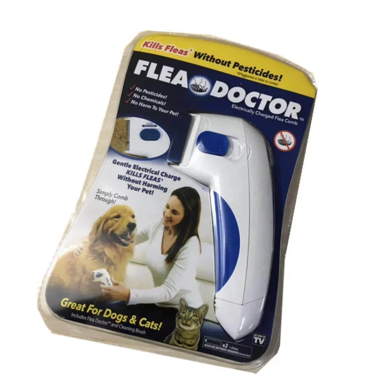 Pet Cat Dog Electric Terminator Brush Anti Removal Kill Lice Cleaner Electric Head Pet Fleas Electronic Lice Comb for Dog