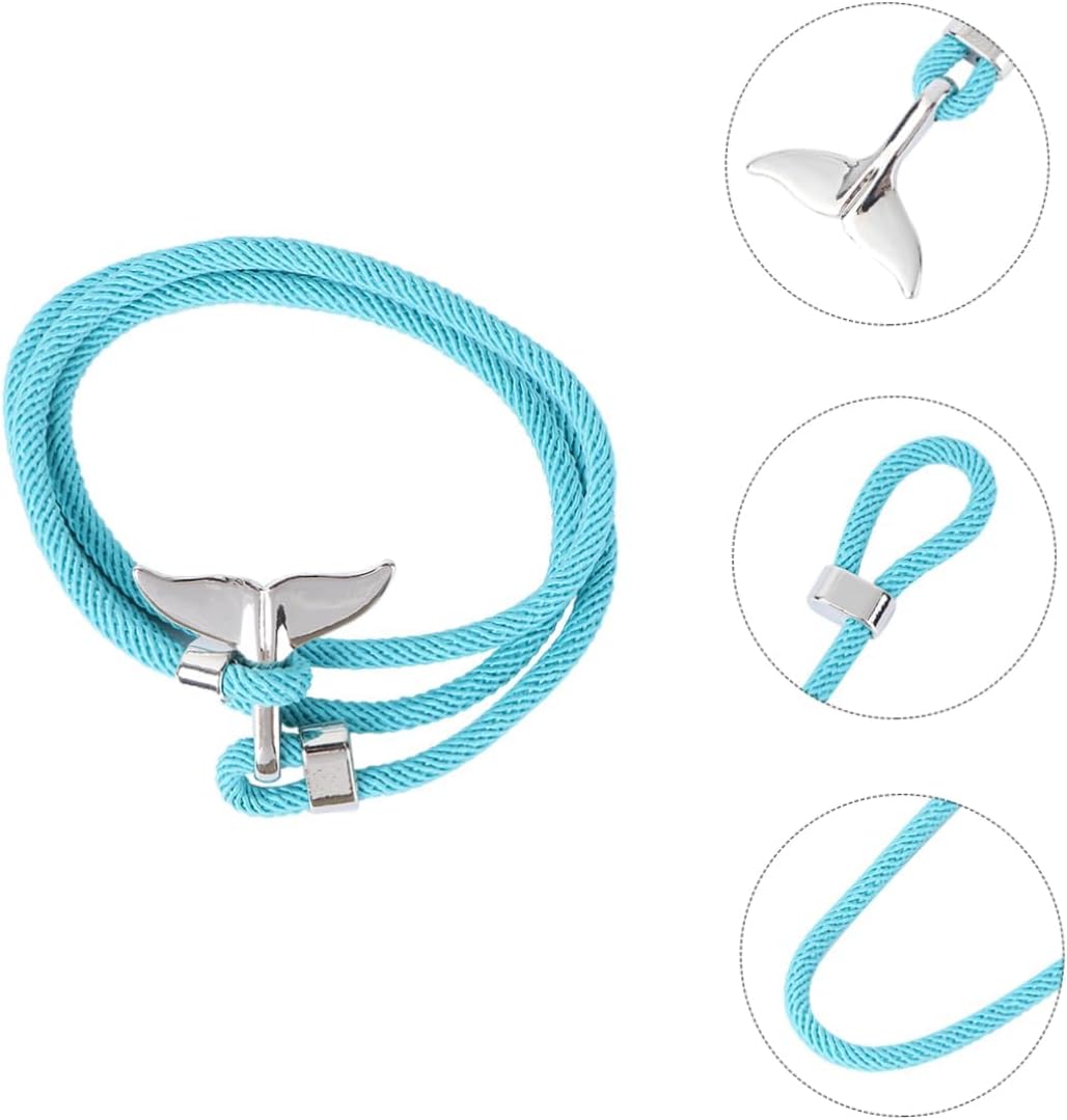 VALICLUD 3 Pcs Whale Tail Bracelet Couple Wrist Wraps Daily Wearing Accessory Line Bracelet Rope Cuff Bracelet Hand Ornament Bracelets Stylish Bracelet Silica Gel Jewelry Lovers Do Not Fade