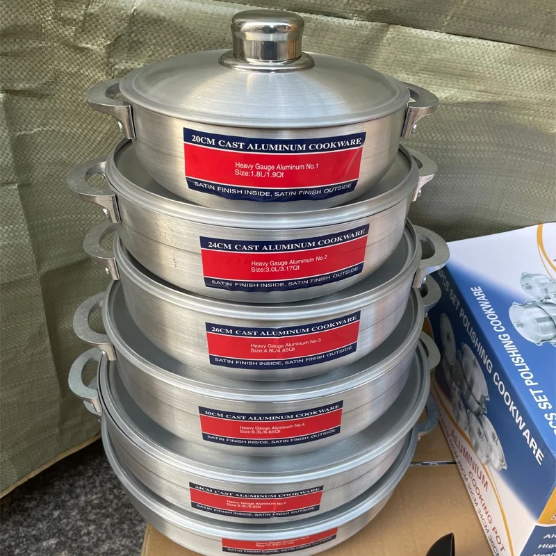 20-24-26-30-34-36cm Kitchen Utensils  Die Cast Casserole Large Capacity Cookware Sets With Lid  Soup  Pot Set Aluminum Pot
