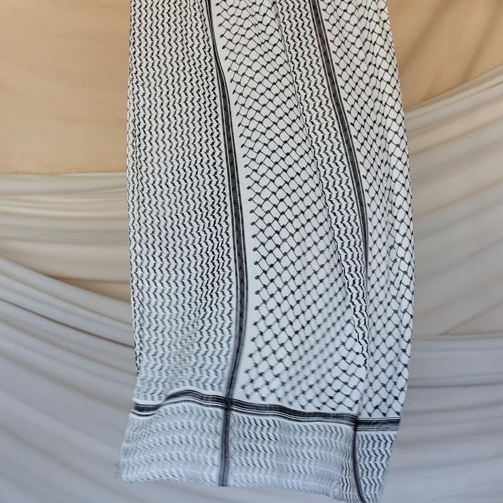 Kaikso-In Muslim Women's Chiffon Hijab Shawl Printed Palestine Scarf Arab Keffiyeh Long Prayer Hijab 70x180cm