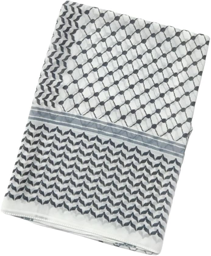 Kaikso-In Muslim Women's Chiffon Hijab Shawl Printed Palestine Scarf Arab Keffiyeh Long Prayer Hijab 70x180cm