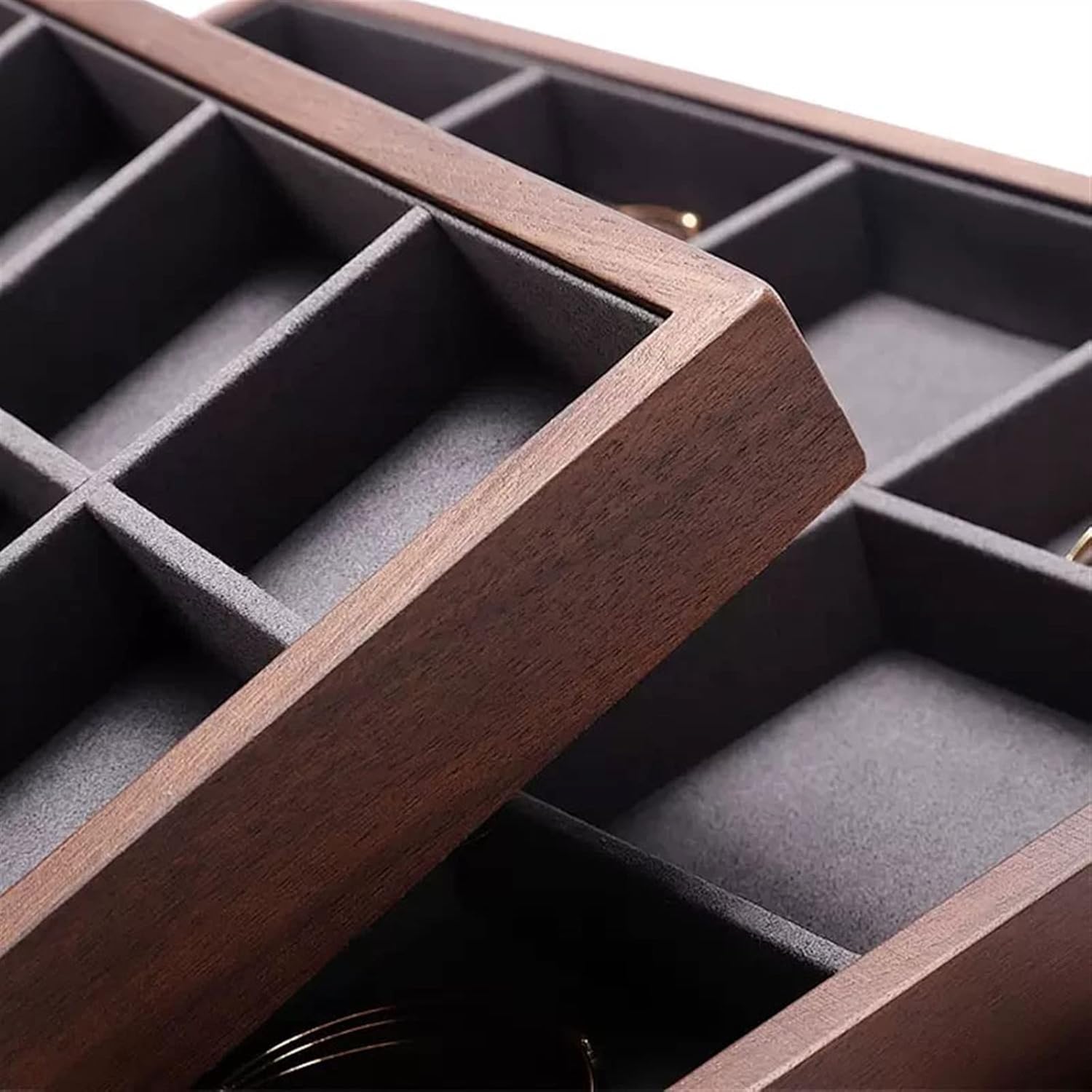 Jewelry Display Stand Earring Organizer Tray Stackable Velvet Jewelry Trays Organizer, Jewelry Storage Display Trays for Drawer, Earring Necklace Bracelet Ring Organizer, 24 Grids Jewelry Holder ( Col