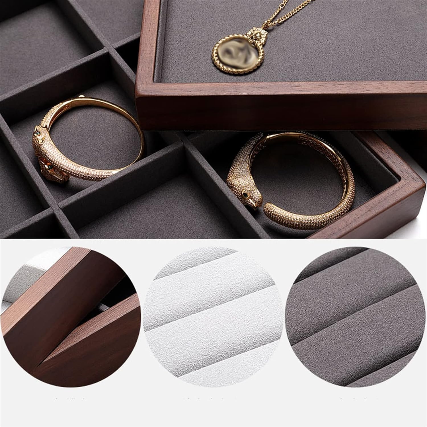 Jewelry Display Stand Earring Organizer Tray Stackable Velvet Jewelry Trays Organizer, Jewelry Storage Display Trays for Drawer, Earring Necklace Bracelet Ring Organizer, 24 Grids Jewelry Holder ( Col