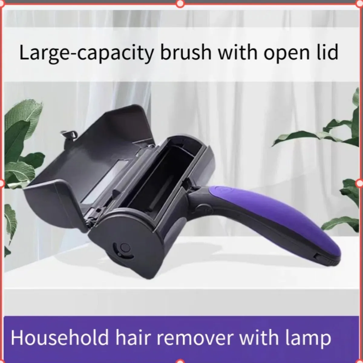 Cross border pet roller hair remover with light, hair removal brush, hair sticking device, hair floating hair cleaner,