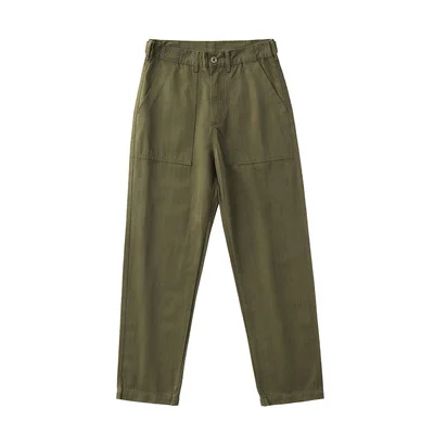 Spring and Autumn New American Retro Tooling Pants Men's Fashion Army Green OG107 Military Pants Loose Casual Straight Overalls