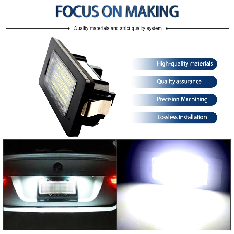Car LED Number License Plate Lights For BMW 3 1 series 128i E90 sedan 325i 325xi 328i 335i xDrive 328xi 330i 330xi 335d 335xi