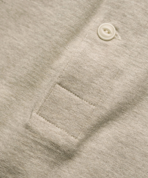 1930s Loopwheel Cotton Henley Shirt
