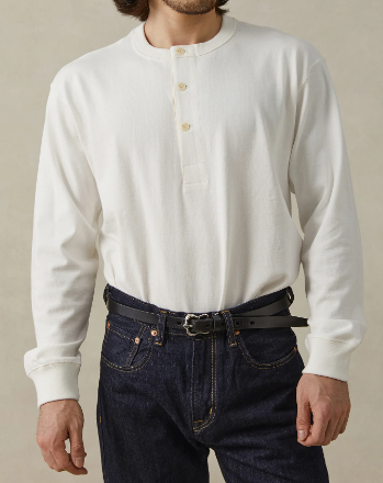 1930s Loopwheel Cotton Henley Shirt