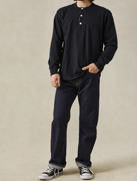 1930s Loopwheel Cotton Henley Shirt