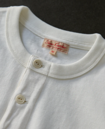 1930s Loopwheel Cotton Henley Shirt