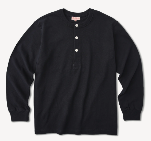 1930s Loopwheel Cotton Henley Shirt