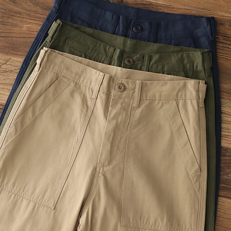 Spring and Autumn New American Retro Tooling Pants Men's Fashion Army Green OG107 Military Pants Loose Casual Straight Overalls