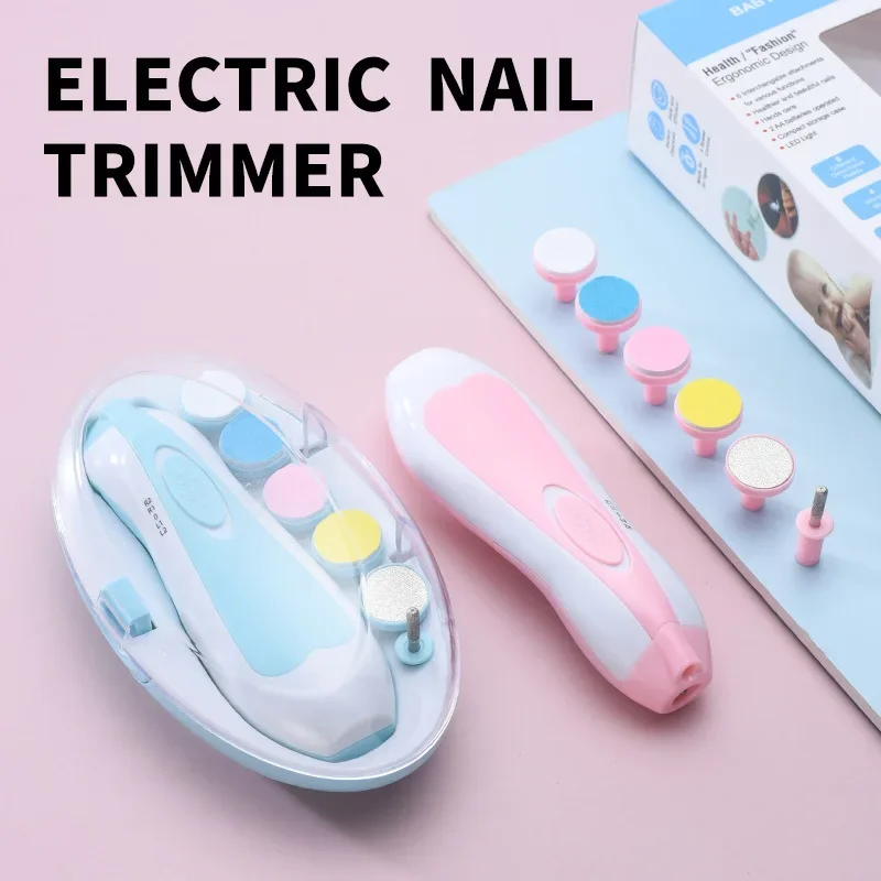 New Glowing Baby Nail Clippers Wholesale Children's Electric Nail Knife Finger Nail Care Tools Plastic Durable Safe For Babies