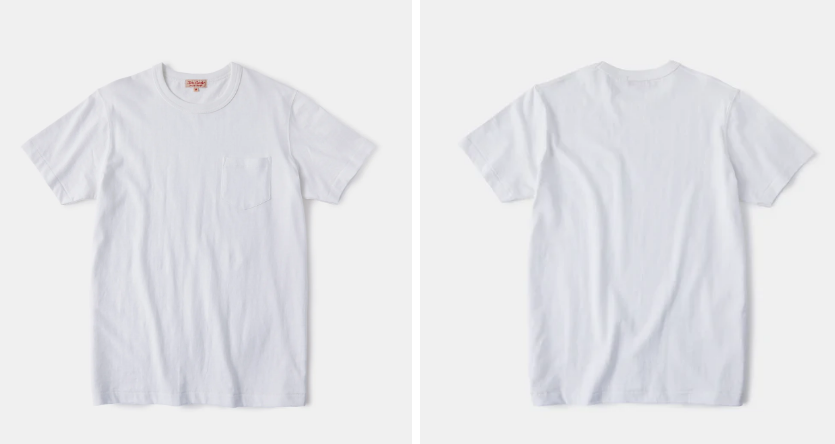 7.4 oz Slub Cotton Loopwheel Tubular Pocket T-Shirt