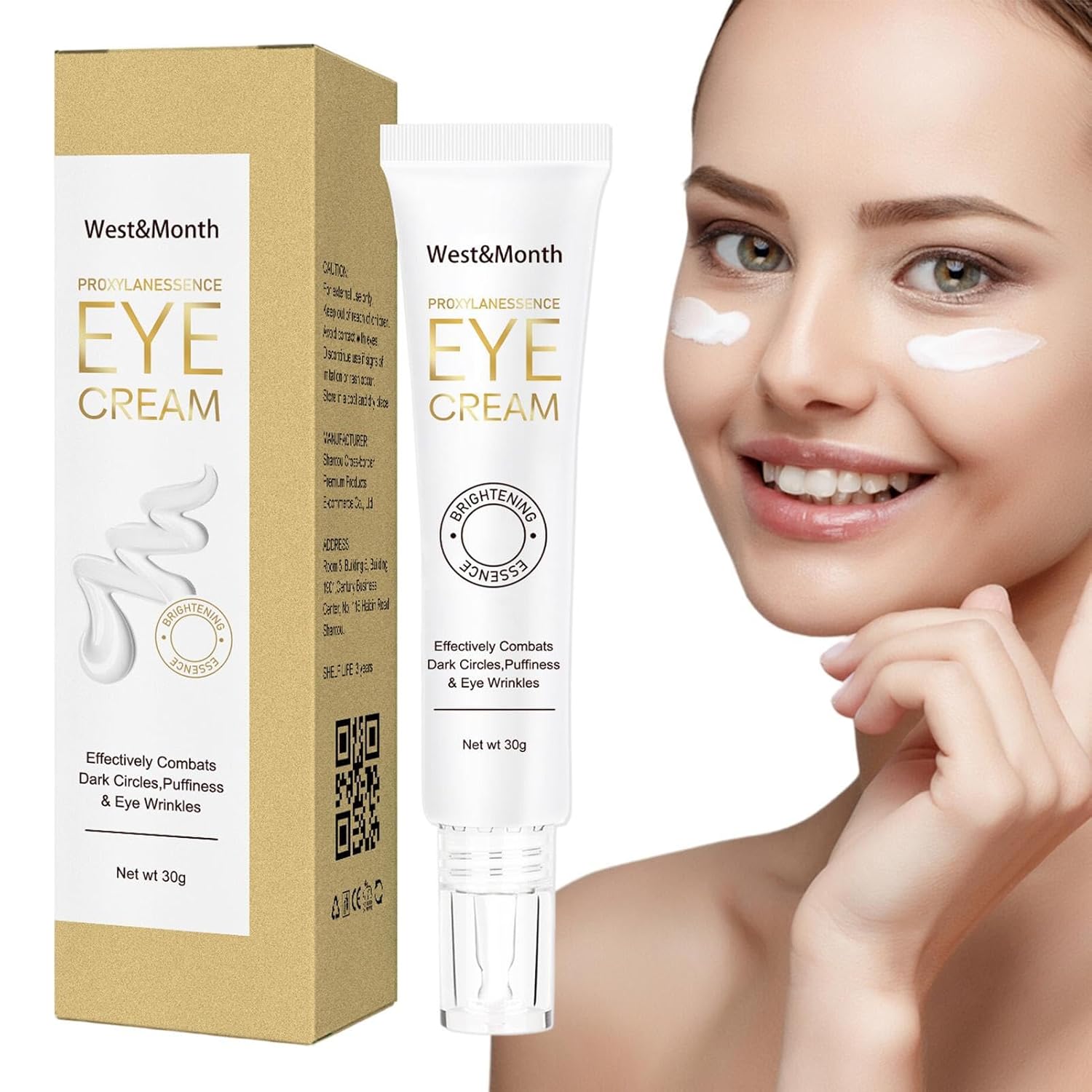 Firming Eye Cream, Instant Firming Eye Cream Against Bags | 1.05 oz Light Eye Essence Cream Firming for Removing Eye Bags, Dark Circles and Puffiness Odavom