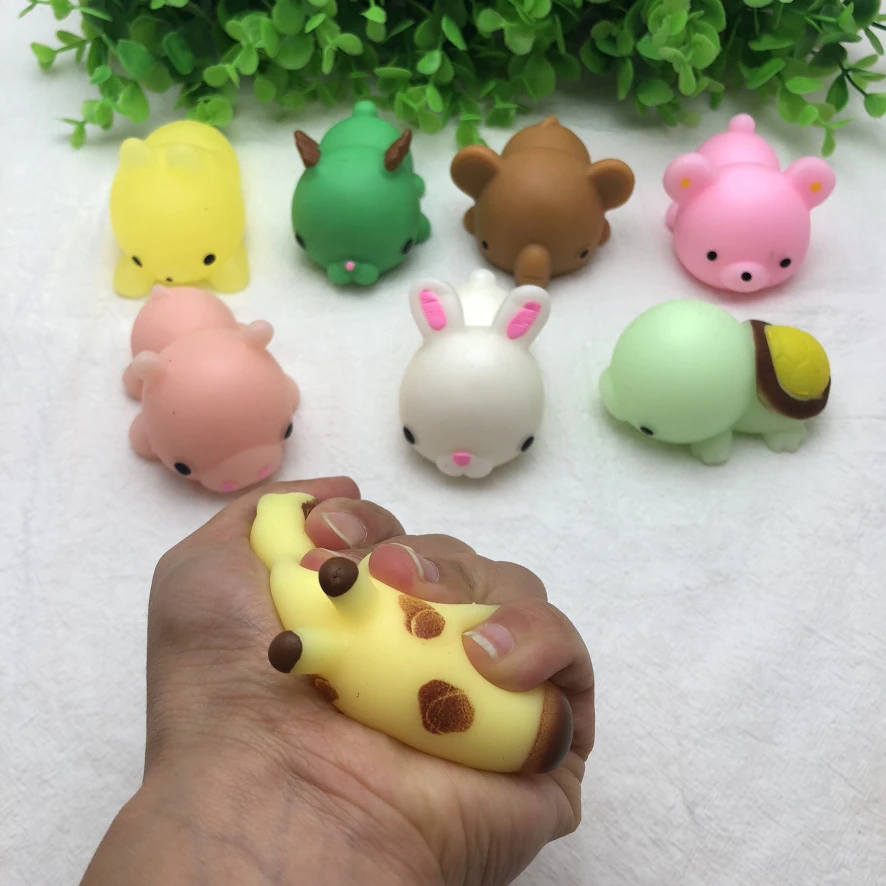 Party Favor Cute Soft Stress Relief Toys Big Size Sensory TPR Squeeze Squishy Animals Mochi Fidget Toys For Kids Adults