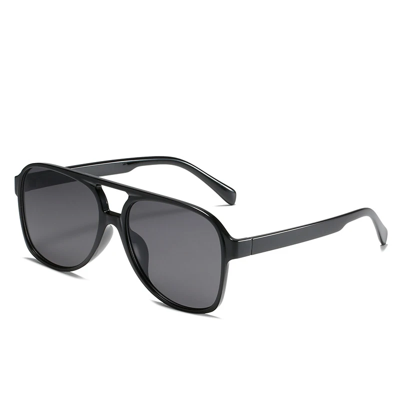 Vintage Double Bridge Square Aviation Sunglasses 2023 Women Men Retro Sun Shades Logo Custom Glasses 2024