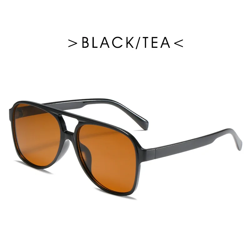 Vintage Double Bridge Square Aviation Sunglasses 2023 Women Men Retro Sun Shades Logo Custom Glasses 2024