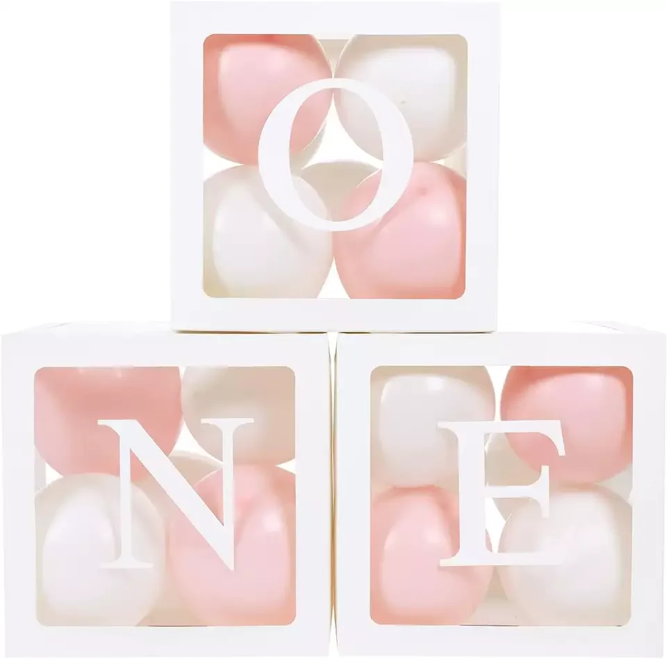 Party Decorations Transparent Balloon Decorations Boxes Blocks Baby Shower Box Party Balloons