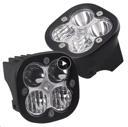 A Pair of Yosovlamp Motorcycle LED headlights 40W off-road vehicle floodlights 4000LM truck spotlights