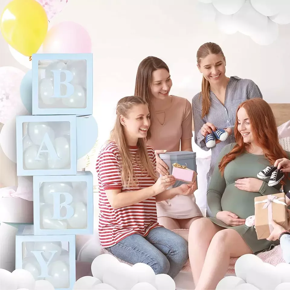 Party Decorations Transparent Balloon Decorations Boxes Blocks Baby Shower Box Party Balloons