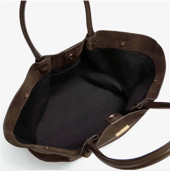 European and American Midi New York tote bag imitation deerskin velvet new large capacity portable underarm vegetable basket bag