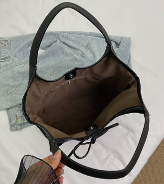 2024 Autumn Winter New Retro Suede Tote Women High Quality Large Capacity Shoulder Bag Pack Lady Split Leather Armpit Handbag