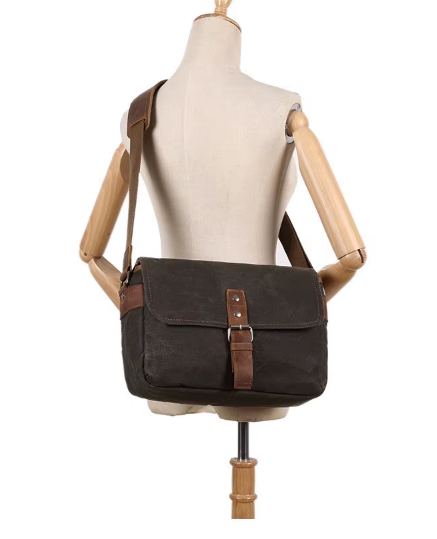 Retro Waterproof Camera Bag Photography Packages Dslr coffee color Shoulder Sling Case for Sony Nikon Canon Canvas Mini Single Messenger