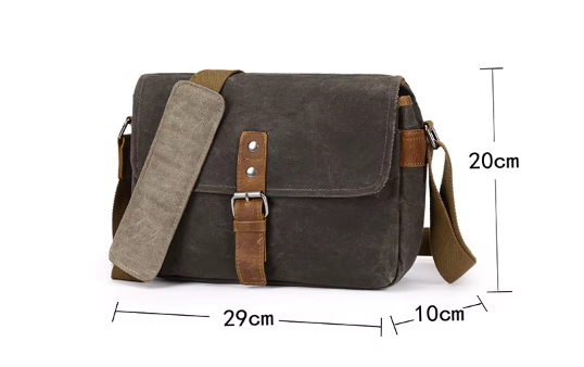 Retro Waterproof Camera Bag Photography Packages Dslr coffee color Shoulder Sling Case for Sony Nikon Canon Canvas Mini Single Messenger