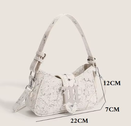 Fashion Metal Sheet Tote Bags for Women MISBHV Luxury Handbag Large Capacity Pu Leather Shoulder Messenger Bag Female Armpit Bag