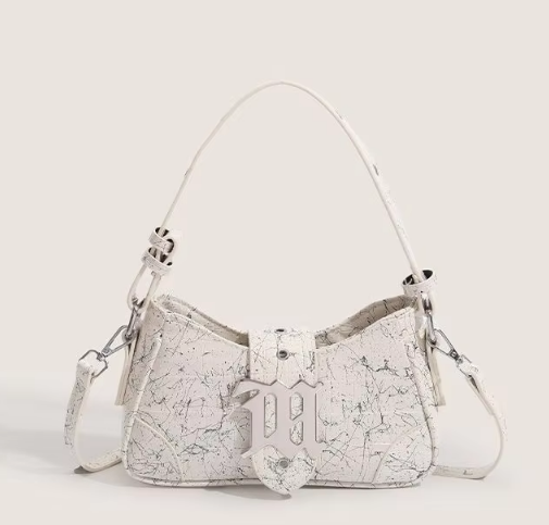 Fashion Metal Sheet Tote Bags for Women MISBHV Luxury Handbag Large Capacity Pu Leather Shoulder Messenger Bag Female Armpit Bag